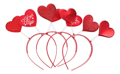 Diadema Para El Pelo Con Forma De Corazón 4 Piezas Para Fi Diadema Para El Pelo Con Forma De Corazón 4 Piezas Para Fi