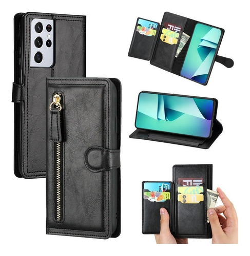 Funda De Cuero Para iPhone Cartera Con Ranura Para Tarjetas