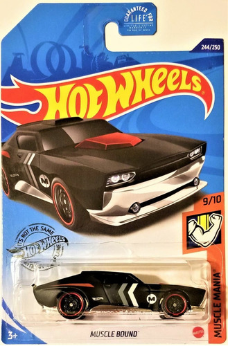 Hot Wheels Muscle Bound Muscle Mania 9/10 Negro Con Calcos