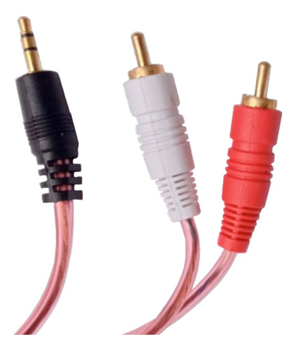Cable Oxigenado 2x1 Audio - 2 Rca A / Jack 3.5mm  3 Metros