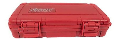 Amani Rojo 5 Palo Cigarro Humidor De Viaje