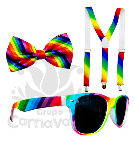 Js Kit P/adulto Tirantes Lentes Moño Bandera Orgullo Gay