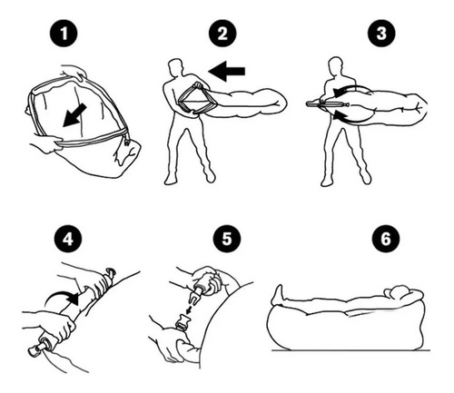 Imagen 2 de 10 de Cama Inflable Resistente Lazy Bag S240x70cm
