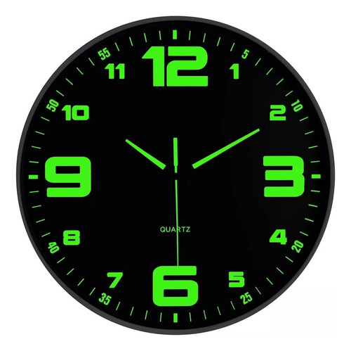 Reloj De Pared Silencioso Grande Y Moderno Con Luz Nocturna