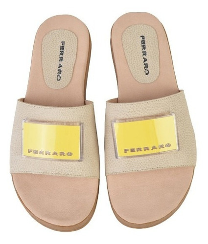 Imagen 6 de 7 de Zuecos Sandalias De Cuero De Mujer Mica - Ferraro