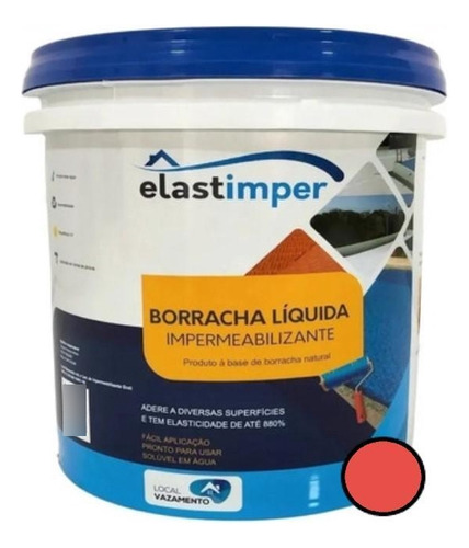 Borracha Líquida Impermeabilizante 3,6kg Elastimper Telha