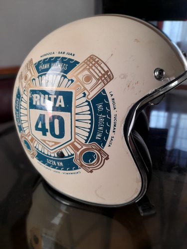 Casco Abierto Hawk 721 - Ruta 40 - Usado Azul Marino Lisa M