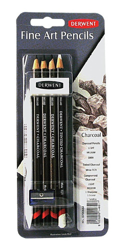 Set Lapices Carbon Mix Media Combinado Derwent Dibujo 