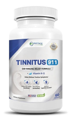 Phytage Labs | Tinnitus 911 | Alivio Zumbido Oídos | 60 Caps