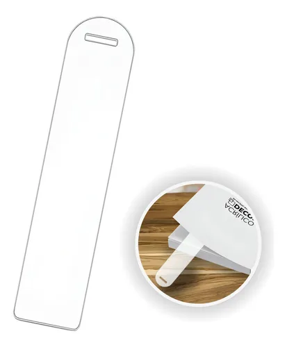 Marca Pagina Livros Acrilico Kit 10 Unidades Cor Transparente Liso