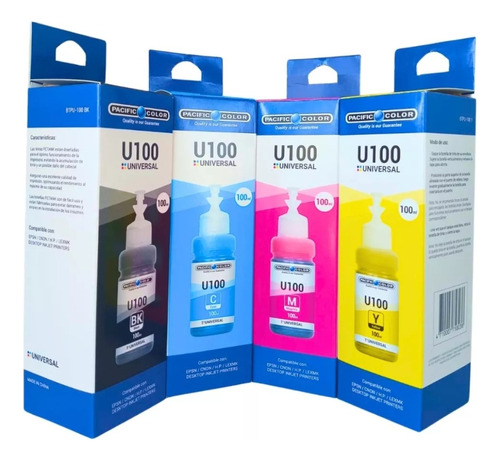 Pack Tinta Universal Dye Compatible Con Todas Las Marcas