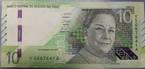 Billete Peru 10 Soles Año 2019 Sin Circular