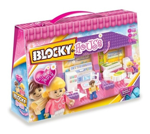 Blocky House Cocina Y Living Con 90 Piezas Original Dimare