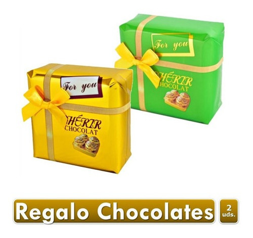 Estuche Regalo Chocolates Cherir Colores 44gr X2 Uds