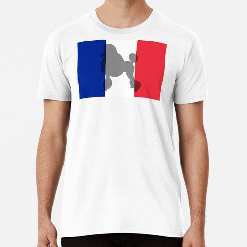 Remera Silueta De Caniche Francés En La Bandera De Francia A