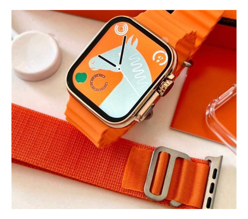 Relógio Inteligente Smartwatch 7 Pulseiras W69 Series 9 49mm Caixa Prateado Pulseira Multicolor Bisel Prateado Desenho Da Pulseira Milanese