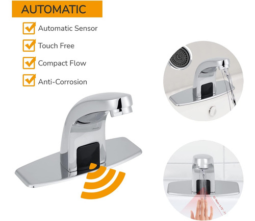 Grifo Automático Con Sensor De Infrarrojos Para Cocina