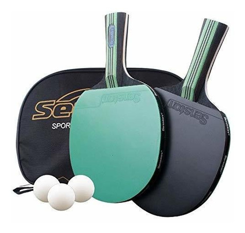 Raquetas De Ping Pong Paddle Juego De 2-pro Premium Table Te