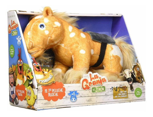 Peluche Caballo Percherón La Granja De Zenón Musical 35 Cm