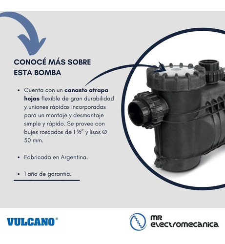 Imagen 5 de 10 de Kit Vulcano: Bomba Autocebante 1/2 Hp Bae050 + Filtro Vc 20
