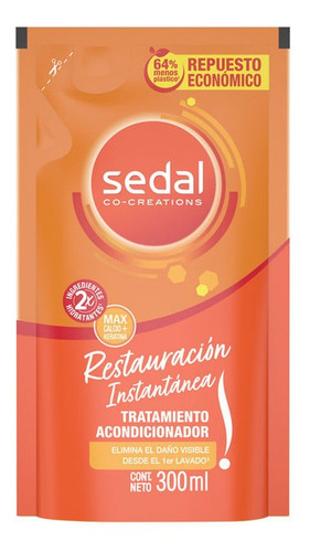 Imagen 3 de 3 de Acondicionador Sedal Co-creations Restauración Inst Repuesto