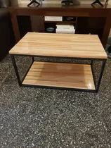 Comprar Mesa Ratona Hierro Y Madera Finger Joint, Abaldi Aberturas
