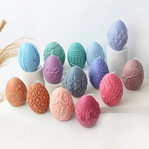 (8 #mold) Molde De Silicona Para Velas Con Forma De Huevo, B
