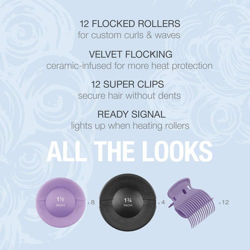 Hot Rollers Conair Ceramic De 3,8 Cm Y 4,4 Cm Con Superclips