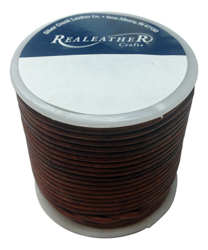 Realeather Crafts Encaje Redondo Cuero Carrete 0.079 In 25