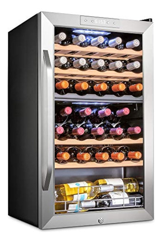 Ivation Refrigerador Enfriador De Vino De Doble Zona Para 33