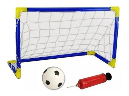 Futbol Arco Plástico Infantil Red Pelota Inflador 78x57x41cm