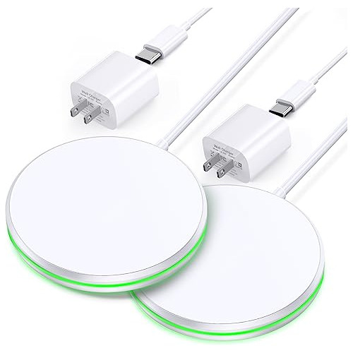2 Pack  Ic Wireless Charger 15w Magsafe Charger With 20...
