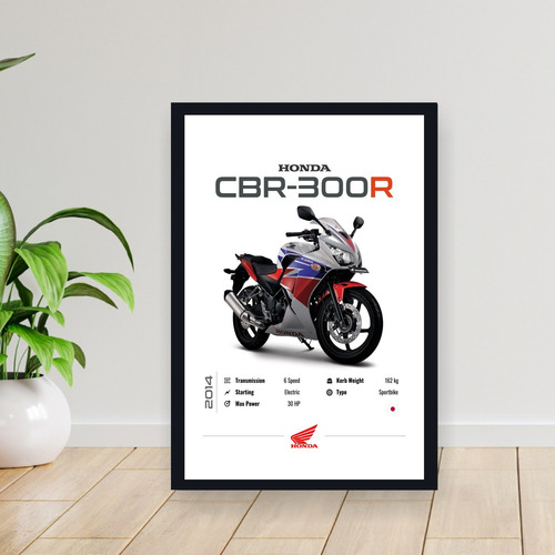 Cuadro 30x40 Moto Honda Cbr300r 2014