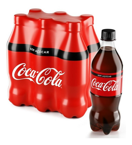 Refrigerante Coca Cola Zero Pet 600ml - Kit Com 12 Unidades