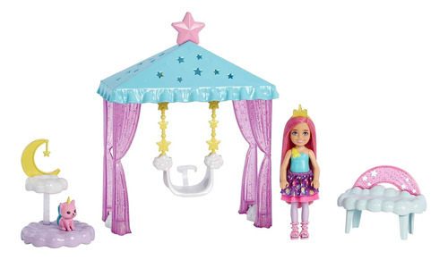 Barbie Dreamtopia Chelsea Doll And Playset, Muñeca Pequeña C