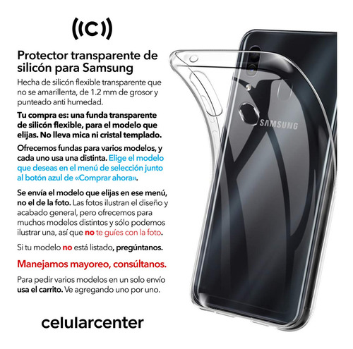 Funda Silicón Para Samsung A7 A8 A10 A20 A30 A51 A52 A71 A72