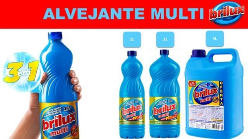 Alvejante Perfumado Com Detergente Brilux Multi 3 Em 1 - 2 L