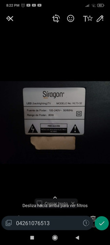 Imagen 2 de 4 de Televisor Siragon Para Reparar O Repuesto Con Control