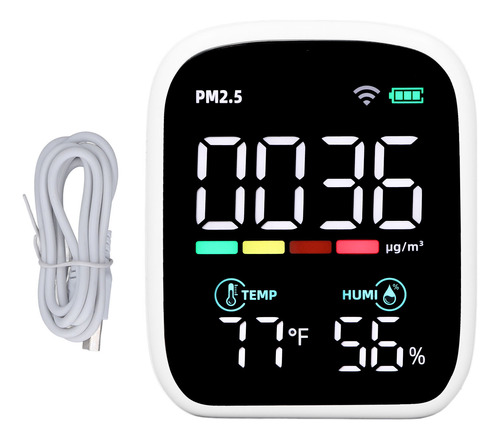 Medidor De Temperatura Del Detector De Calidad Del Aire Pm2.