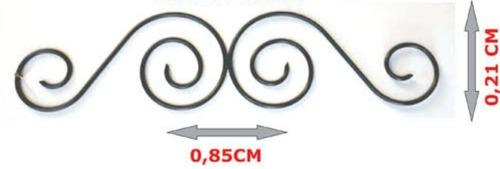 Arabescos Coloniais, Adorno Ferro, P/grades 80cm C/ 05 Un
