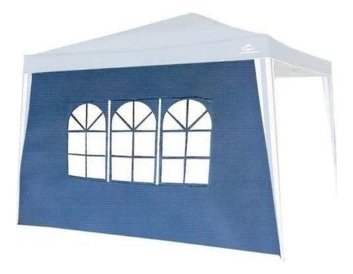 Parede Para Tenda Gazebo Articulado 3x3 Com Janela Azul