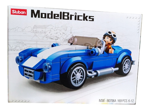 Bloques Para Armar Auto Con Figura Sluban  Model Bricks 169p