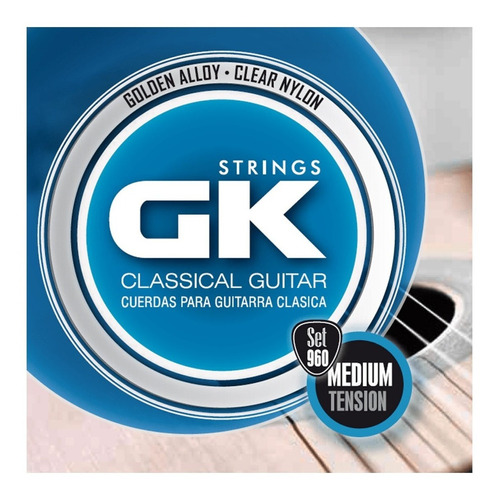 Encordado Guitarra Clasica Criolla Gk Azul 960 Tension Media