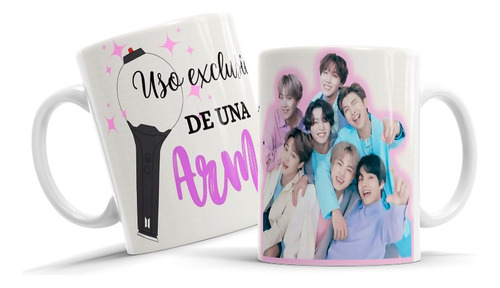 Taza De Ceramica, Frase Uso Exclusivo, 11oz, Bts