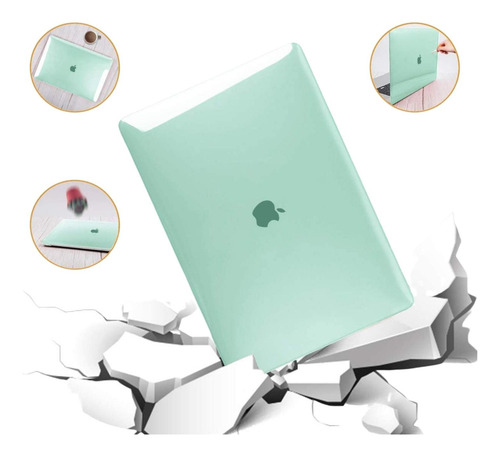 Funda Protector Carcasa Para Macbook Air 13 M3 A3113 M2a2681 Verde Claro M2 A2681/m3 A3113/ M4 A3240