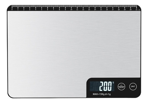 Báscula De Cocina Digital Acero Inoxidable Recargable 15kg