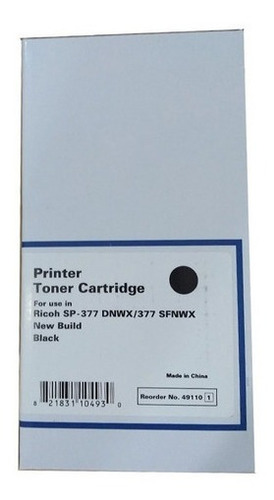 Cartucho De Toner Compatible Con Ricoh Sp 377 Dnwx 408161