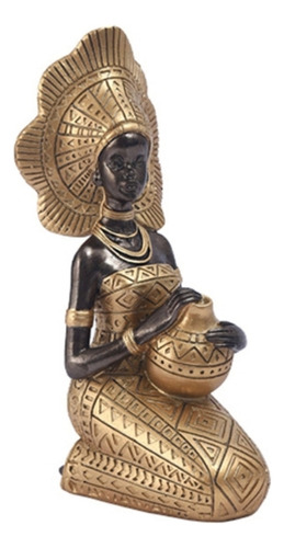 (gd-b) Escultura Figura De Mujer, Niña, Figura De Dama Triba