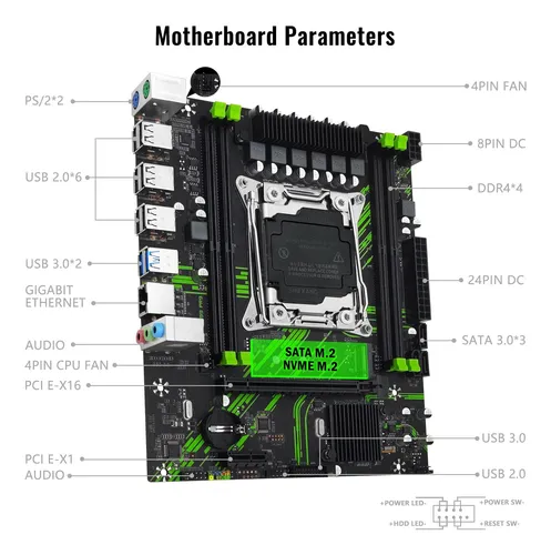 Shangzhaoyuan X99 Pr9 Lga Placa Base Para Intel Xeon E5 V3 V