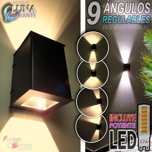 Difusor Pared Exterior Led Tortuga Efecto Regulable Angular